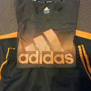 Boys 14/16 addias shorts and shirt set